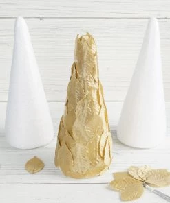 HIER_5170 12 Pack | 8” White Styrofoam Foam Cone