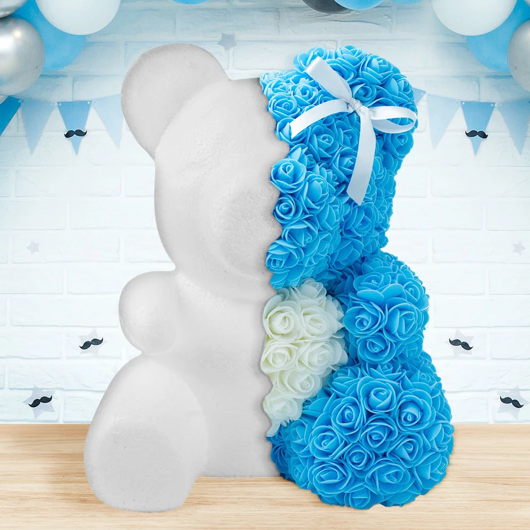 HIER_5170 DIY 3D Modeling Animals White Styrofoam Crafts Polystyrene Foam Balls | 12" Tall Bear 2 HIER_5170 DIY 3D Modeling Animals White Styrofoam Crafts Polystyrene Foam Balls | 12" Tall Bear