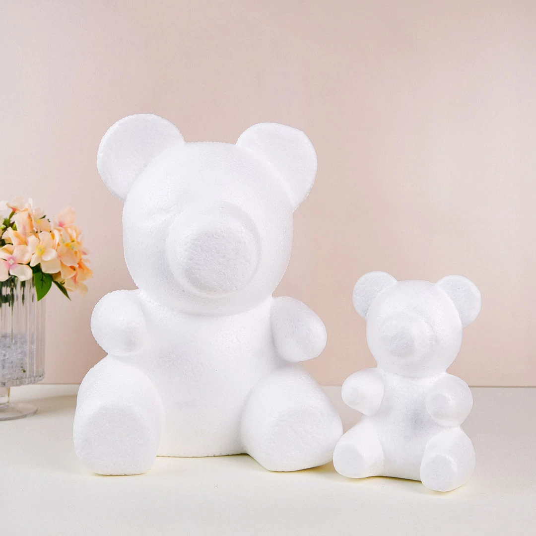HIER_5170 DIY 3D Modeling Animals White Styrofoam Crafts Polystyrene Foam Balls | 12" Tall Bear 7 HIER_5170 DIY 3D Modeling Animals White Styrofoam Crafts Polystyrene Foam Balls | 12" Tall Bear
