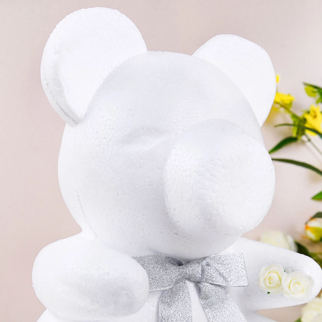 HIER_5170 DIY 3D Modeling Animals White Styrofoam Crafts Polystyrene Foam Balls | 12" Tall Bear 11 HIER_5170 DIY 3D Modeling Animals White Styrofoam Crafts Polystyrene Foam Balls | 12" Tall Bear