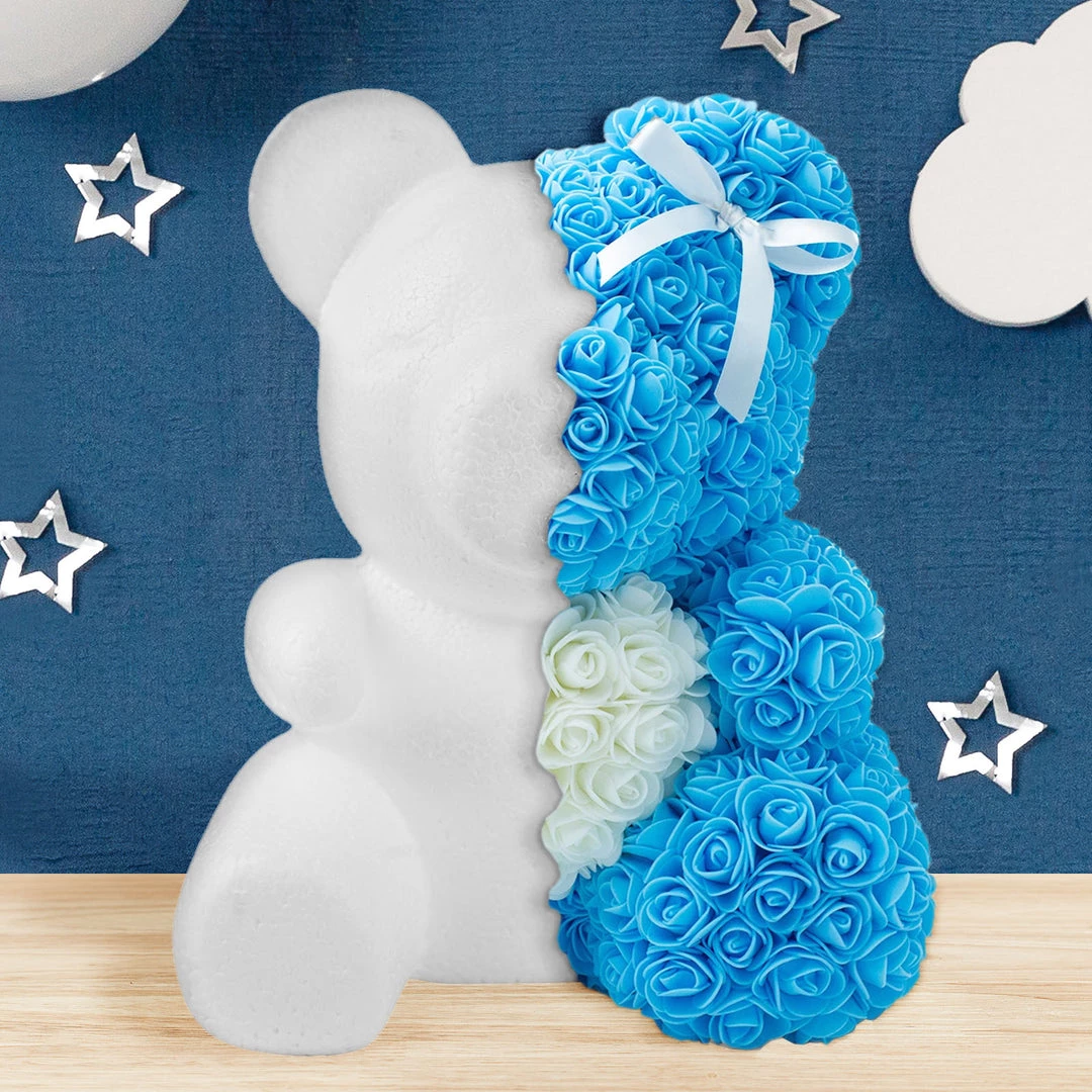 HIER_5170 DIY 3D Modeling Animals White Styrofoam Crafts Polystyrene Foam Balls | 12" Tall Bear 12 HIER_5170 DIY 3D Modeling Animals White Styrofoam Crafts Polystyrene Foam Balls | 12" Tall Bear