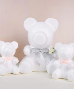HIER_5170 DIY 3D Modeling Animals White Styrofoam Crafts Polystyrene Foam Balls | 12" Tall Bear 26 HIER_5170 DIY 3D Modeling Animals White Styrofoam Crafts Polystyrene Foam Balls | 12