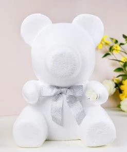HIER_5170 DIY 3D Modeling Animals White Styrofoam Crafts Polystyrene Foam Balls | 12" Tall Bear 19 HIER_5170 DIY 3D Modeling Animals White Styrofoam Crafts Polystyrene Foam Balls | 12