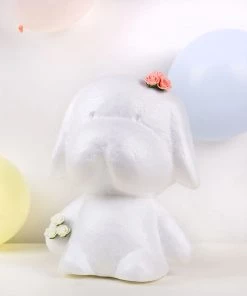 HIER_5170 DIY 3D Modeling Animals White Styrofoam Crafts Polystyrene Foam Balls | 12.5" Tall Puppy