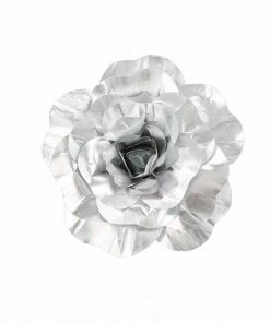 HIER_3400 Chargers & Centerpieces 4 Pack 16" Large Silver Real Touch Artificial Foam Craft Roses 23 HIER_3400 Chargers & Centerpieces 4 Pack 16