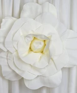 HIER_3400 Chargers & Centerpieces 2 Pack 24" Large Ivory Real Touch Artificial Foam Craft Roses