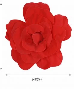 HIER_3400 Chargers & Centerpieces 2 Pack 24" Large Red Real Touch Artificial Foam Craft Roses 13 HIER_3400 Chargers & Centerpieces 2 Pack 24