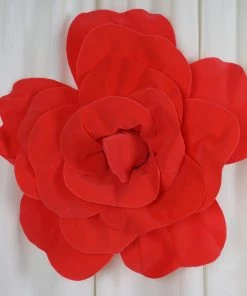 HIER_3400 Chargers & Centerpieces 2 Pack 24" Large Red Real Touch Artificial Foam Craft Roses