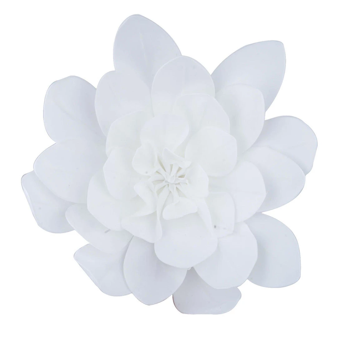 HIER_3400 4 Pack 16" White Real Feel Foam Daisy Flowers Chargers & Centerpieces 6 HIER_3400 4 Pack 16" White Real Feel Foam Daisy Flowers Chargers & Centerpieces