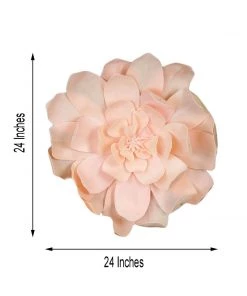 HIER_3400 Chargers & Centerpieces 2 Pack 24" Real Feel Foam Daisy Flowers - Rose Gold | Blush 6 HIER_3400 Chargers & Centerpieces 2 Pack 24