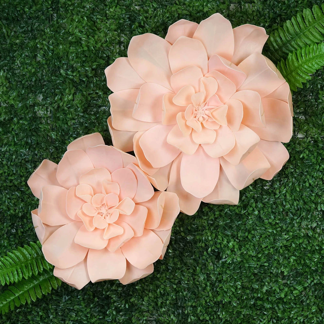 HIER_3400 Chargers & Centerpieces 2 Pack 24" Real Feel Foam Daisy Flowers - Rose Gold | Blush 1 HIER_3400 Chargers & Centerpieces 2 Pack 24" Real Feel Foam Daisy Flowers - Rose Gold | Blush