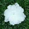HIER_3400 4 Pack 16" White Real Feel Foam Dahlia Flowers Chargers & Centerpieces