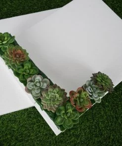 HIER_5170 Chargers & Centerpieces 8 Pack | 12"x15" White Styrofoam Foam Rectangle Flats