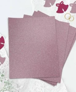 HIER_5170 10 Pack | 12"x10" Self-Adhesive Glitter DIY Craft Foam Sheets | Pink