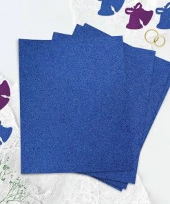 HIER_5170 Chargers & Centerpieces 10 Pack | 12"x10" Self-Adhesive Glitter DIY Craft Foam Sheets | Royal Blue