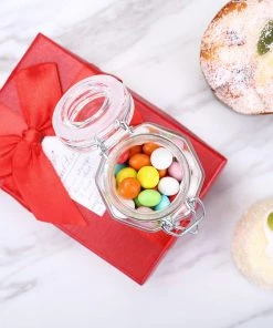 HIER_5200 12 Pack 4 Oz Clear Hexagon Glass Jars Chargers & Centerpieces 18 HIER_5200 12 Pack 4 Oz Clear Hexagon Glass Jars Chargers & Centerpieces