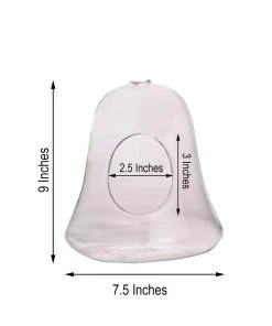 HIER_3300 Chargers & Centerpieces 9" Bell Hanging Glass Terrarium With Rope | Hanging Succulent Planter 16 HIER_3300 Chargers & Centerpieces 9