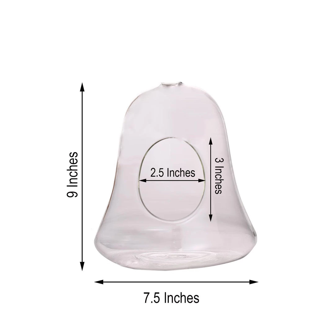 HIER_3300 Chargers & Centerpieces 9" Bell Hanging Glass Terrarium With Rope | Hanging Succulent Planter 3 HIER_3300 Chargers & Centerpieces 9" Bell Hanging Glass Terrarium With Rope | Hanging Succulent Planter