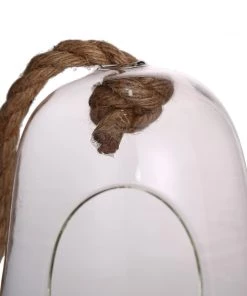 HIER_3300 Chargers & Centerpieces 9" Bell Hanging Glass Terrarium With Rope | Hanging Succulent Planter 24 HIER_3300 Chargers & Centerpieces 9