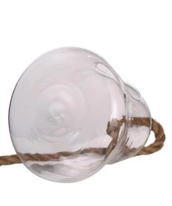HIER_3300 Chargers & Centerpieces 9" Bell Hanging Glass Terrarium With Rope | Hanging Succulent Planter 27 HIER_3300 Chargers & Centerpieces 9