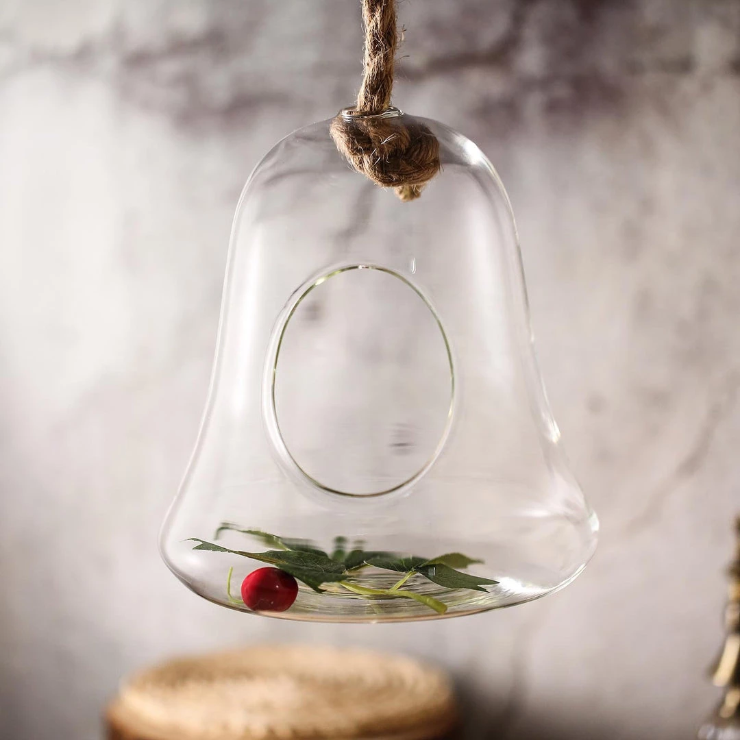 HIER_3300 Chargers & Centerpieces 9" Bell Hanging Glass Terrarium With Rope | Hanging Succulent Planter 2 HIER_3300 Chargers & Centerpieces 9" Bell Hanging Glass Terrarium With Rope | Hanging Succulent Planter