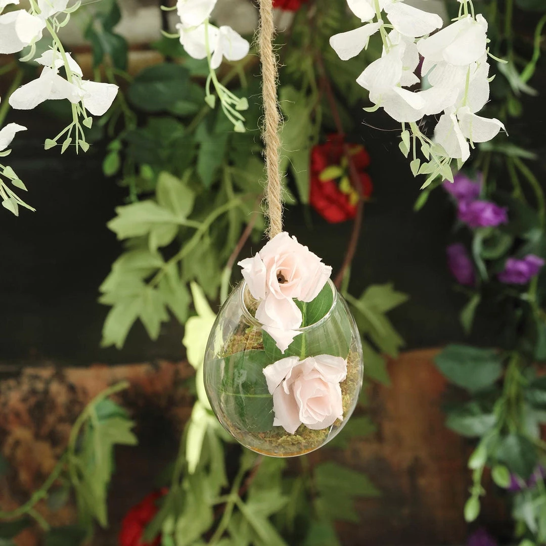 HIER_5200 Chargers & Centerpieces 3 Pack | Egg Shaped Glass Wall Vase | Indoor Wall Mounted Planters | Hanging Terrariums 11 HIER_5200 Chargers & Centerpieces 3 Pack | Egg Shaped Glass Wall Vase | Indoor Wall Mounted Planters | Hanging Terrariums