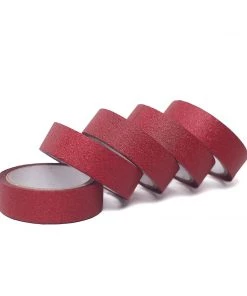HIER_5170 Chargers & Centerpieces 5 Pack | 5 Yards Burgundy Washi Glitter Tape | Self Adhesive Craft Decorative Tape