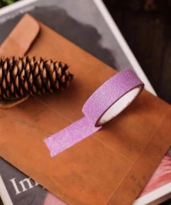 HIER_5170 5 Pack | 5 Yards Purple Washi Glitter Tape | Self Adhesive Craft Decorative Tape Chargers & Centerpieces 23 HIER_5170 5 Pack | 5 Yards Purple Washi Glitter Tape | Self Adhesive Craft Decorative Tape Chargers & Centerpieces
