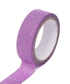HIER_5170 5 Pack | 5 Yards Purple Washi Glitter Tape | Self Adhesive Craft Decorative Tape Chargers & Centerpieces 26 HIER_5170 5 Pack | 5 Yards Purple Washi Glitter Tape | Self Adhesive Craft Decorative Tape Chargers & Centerpieces