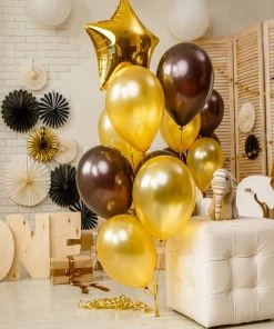 HIER_3200 2 Pack | 16" 4D Rose Gold Star Mylar Foil Helium Or Air Balloons 27 HIER_3200 2 Pack | 16