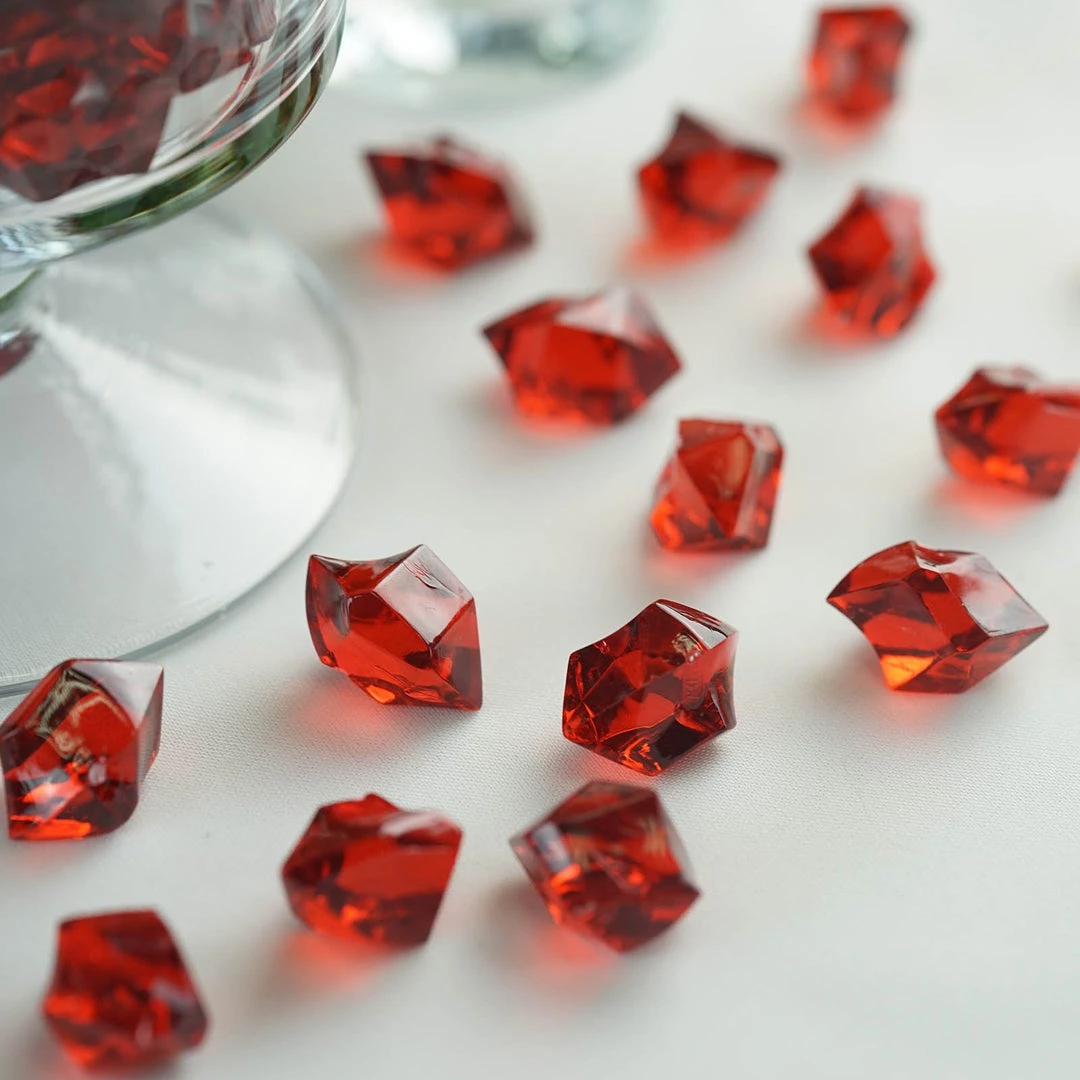 HIER_4830 Chargers & Centerpieces 300 Pack Burgundy Large Acrylic Ice Bead Vase Fillers Table Decoration 2 HIER_4830 Chargers & Centerpieces 300 Pack Burgundy Large Acrylic Ice Bead Vase Fillers Table Decoration