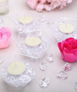 HIER_4830 300 Pack Clear Large Acrylic Ice Bead Vase Fillers Table Decoration Chargers & Centerpieces