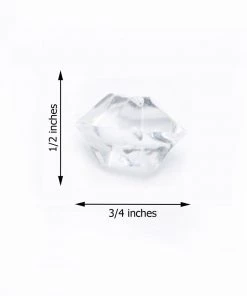 HIER_4830 300 Pack Clear Large Acrylic Ice Bead Vase Fillers Table Decoration Chargers & Centerpieces