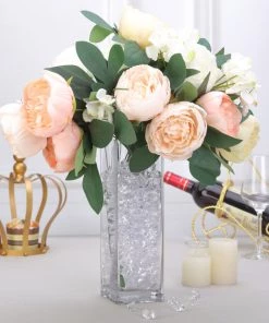 HIER_4830 300 Pack Clear Large Acrylic Ice Bead Vase Fillers Table Decoration Chargers & Centerpieces