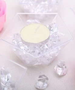 HIER_4830 300 Pack Clear Large Acrylic Ice Bead Vase Fillers Table Decoration Chargers & Centerpieces