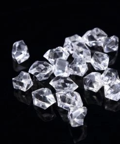 HIER_4830 300 Pack Clear Large Acrylic Ice Bead Vase Fillers Table Decoration Chargers & Centerpieces