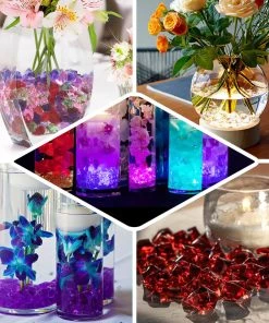 HIER_4830 Chargers & Centerpieces 300 Pack Burgundy Large Acrylic Ice Bead Vase Fillers Table Decoration 11 HIER_4830 Chargers & Centerpieces 300 Pack Burgundy Large Acrylic Ice Bead Vase Fillers Table Decoration