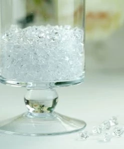 HIER_4830 Chargers & Centerpieces 400 Pack Clear Mini Acrylic Ice Bead Vase Fillers Table Decoration