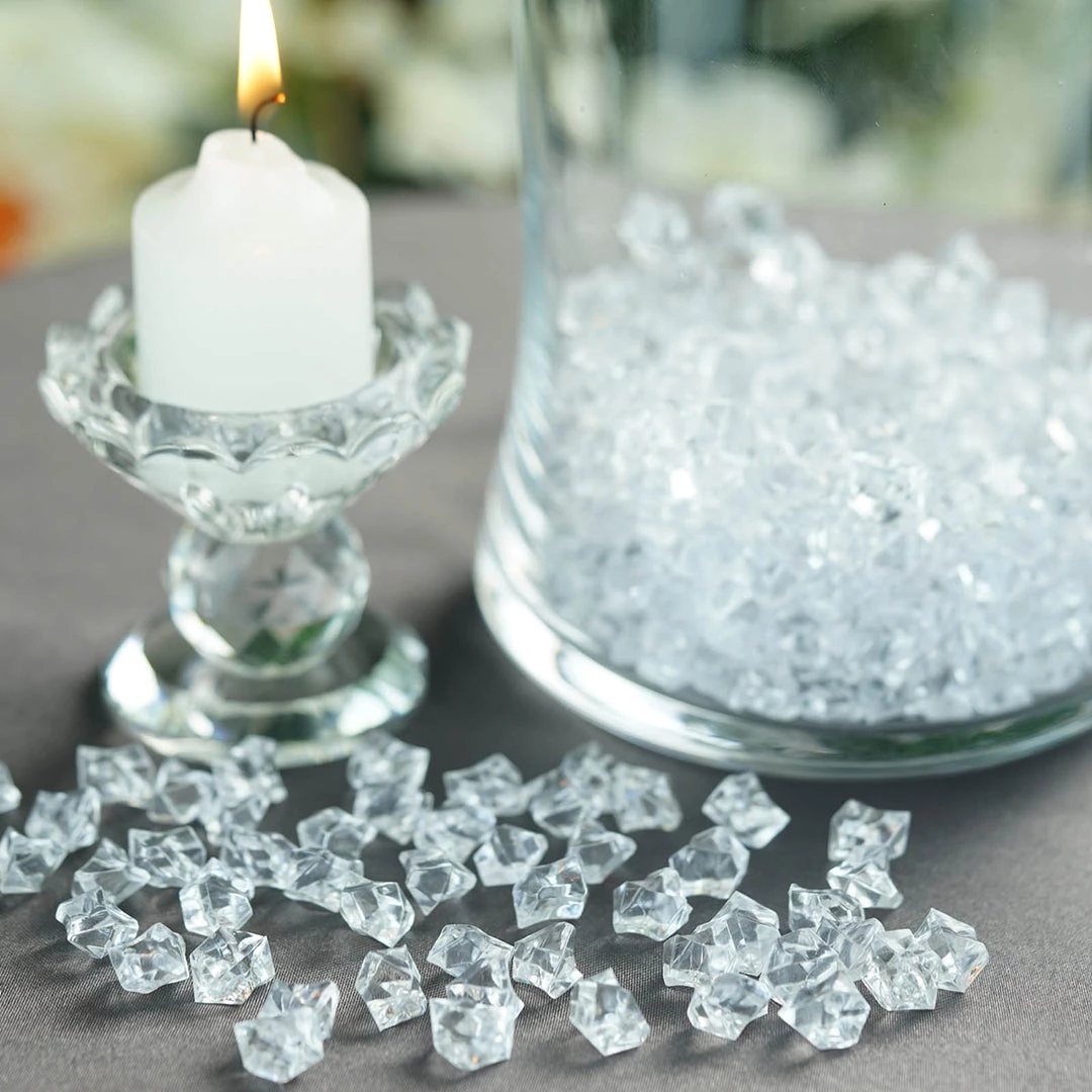 HIER_4830 Chargers & Centerpieces 400 Pack Clear Mini Acrylic Ice Bead Vase Fillers Table Decoration 1 HIER_4830 Chargers & Centerpieces 400 Pack Clear Mini Acrylic Ice Bead Vase Fillers Table Decoration