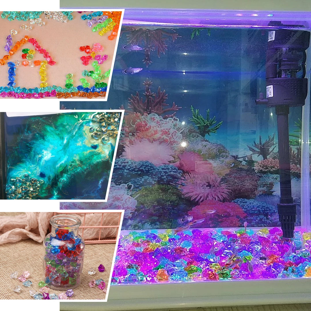 HIER_4830 400 Pack Gold Mini Acrylic Ice Bead Vase Fillers Table Decoration Chargers & Centerpieces 5 HIER_4830 400 Pack Gold Mini Acrylic Ice Bead Vase Fillers Table Decoration Chargers & Centerpieces