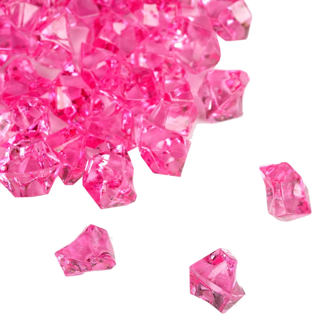 HIER_4830 400 Pack Fuchsia Mini Acrylic Ice Bead Vase Fillers Table Decoration Chargers & Centerpieces 3 HIER_4830 400 Pack Fuchsia Mini Acrylic Ice Bead Vase Fillers Table Decoration Chargers & Centerpieces
