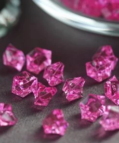 HIER_4830 400 Pack Fuchsia Mini Acrylic Ice Bead Vase Fillers Table Decoration Chargers & Centerpieces 12 HIER_4830 400 Pack Fuchsia Mini Acrylic Ice Bead Vase Fillers Table Decoration Chargers & Centerpieces