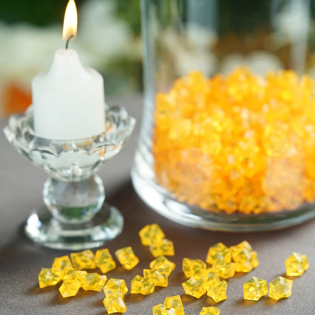 HIER_4830 400 Pack Gold Mini Acrylic Ice Bead Vase Fillers Table Decoration Chargers & Centerpieces 1 HIER_4830 400 Pack Gold Mini Acrylic Ice Bead Vase Fillers Table Decoration Chargers & Centerpieces