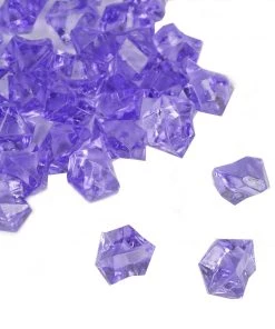 HIER_4830 Chargers & Centerpieces 400 Pack Purple Mini Acrylic Ice Bead Vase Fillers Table Decoration