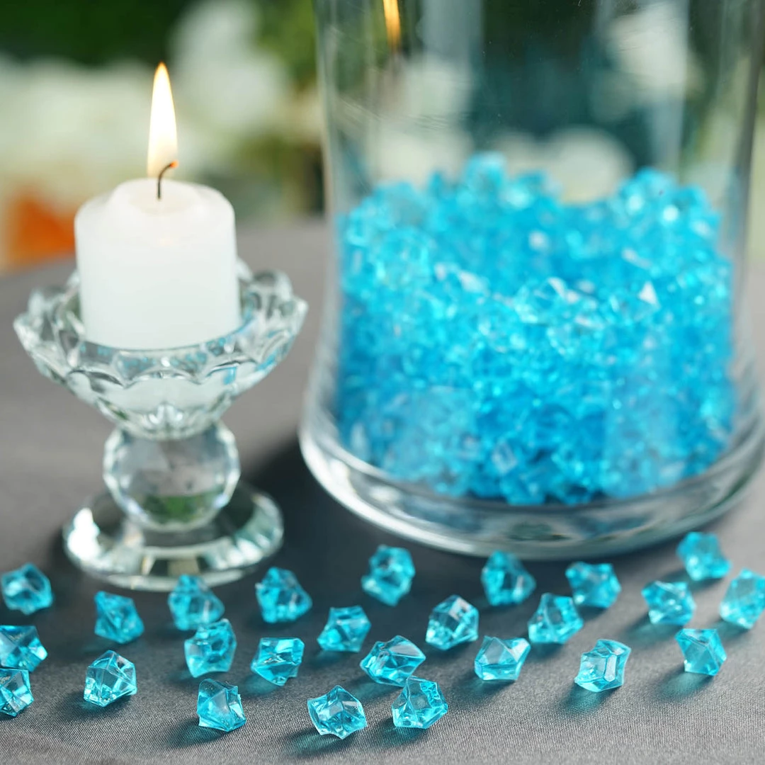 HIER_4830 400 Pack Turquoise Mini Acrylic Ice Bead Vase Fillers Table Decoration 1 HIER_4830 400 Pack Turquoise Mini Acrylic Ice Bead Vase Fillers Table Decoration