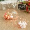 HIER_4330 Set Of 2 | Rose Gold Tea Light Candle Holders | Hexagon Top Geometric Candle Holder Centerpiece - 4"|3" Chargers & Centerpieces