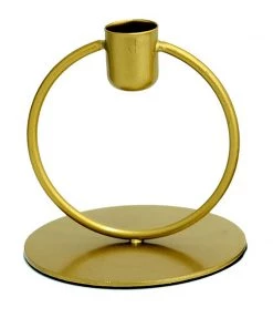 HIER_4310 3 Pack | 4" Gold Metal Ring Taper Candle Holders, Hoop Centerpiece Set Chargers & Centerpieces 22 HIER_4310 3 Pack | 4