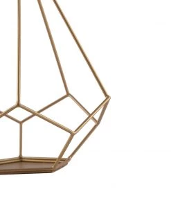 HIER_4330 2 Pack | 9" Gold Metal Pentagon Geometric Tealight Candle Holders | Geometric Flower Stand Centerpieces 38 HIER_4330 2 Pack | 9