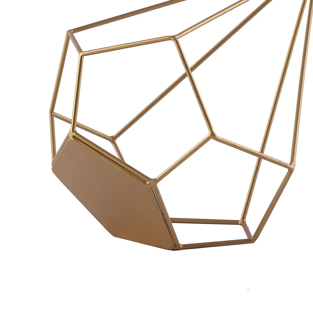 HIER_4330 2 Pack | 9" Gold Metal Pentagon Geometric Tealight Candle Holders | Geometric Flower Stand Centerpieces 19 HIER_4330 2 Pack | 9" Gold Metal Pentagon Geometric Tealight Candle Holders | Geometric Flower Stand Centerpieces