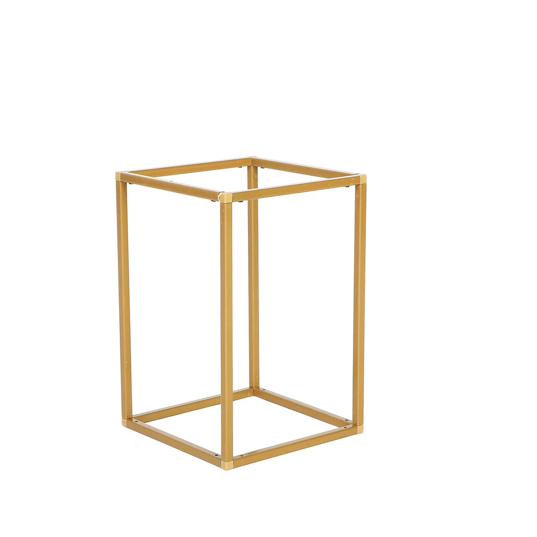 HIER_4330 Chargers & Centerpieces 2 Pack | 12” Rectangular Gold Metal Wedding Flower Stand | Geometric Centerpiece Vases 18 HIER_4330 Chargers & Centerpieces 2 Pack | 12” Rectangular Gold Metal Wedding Flower Stand | Geometric Centerpiece Vases
